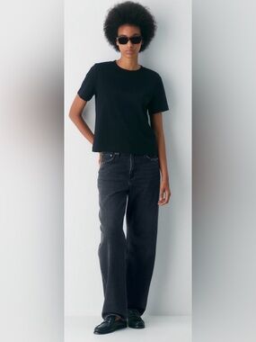 Aritzia Brand Denim Forum “The ‘90s Marlo Hi-Rise Baggy” Jeans in Washed Black